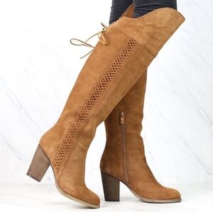Brown Suede Knee-High Boots- Sbicca Brand-Size 8
